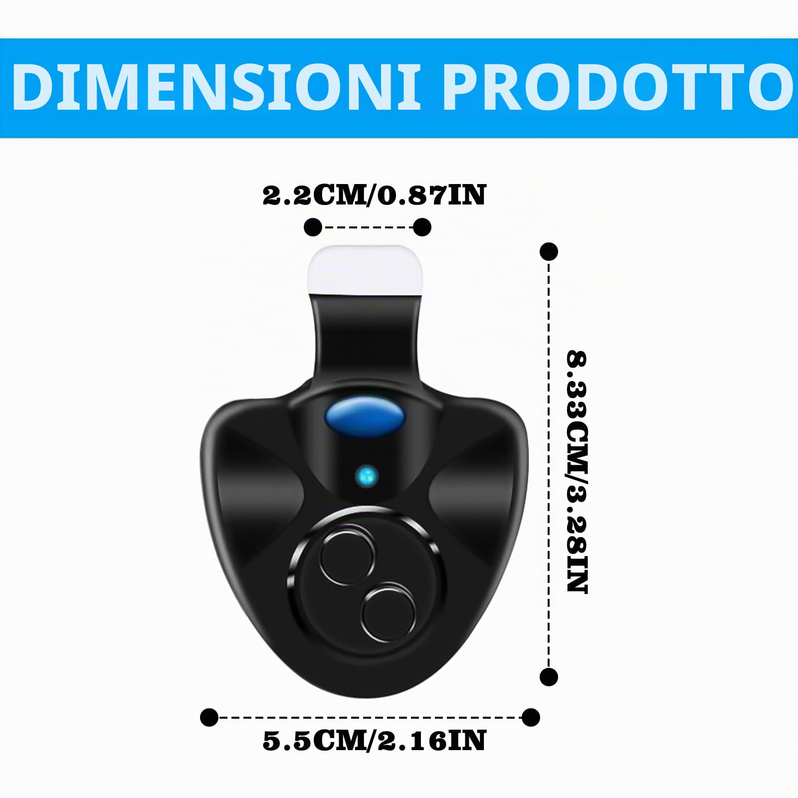 Nizirioo Indicatore elettronico di abboccata per pesca sensibile, 3 pezzi, Indicatore elettronico di abboccata con display LED, Indicatore di vibrazione per swinger con display LED, facile da fissare