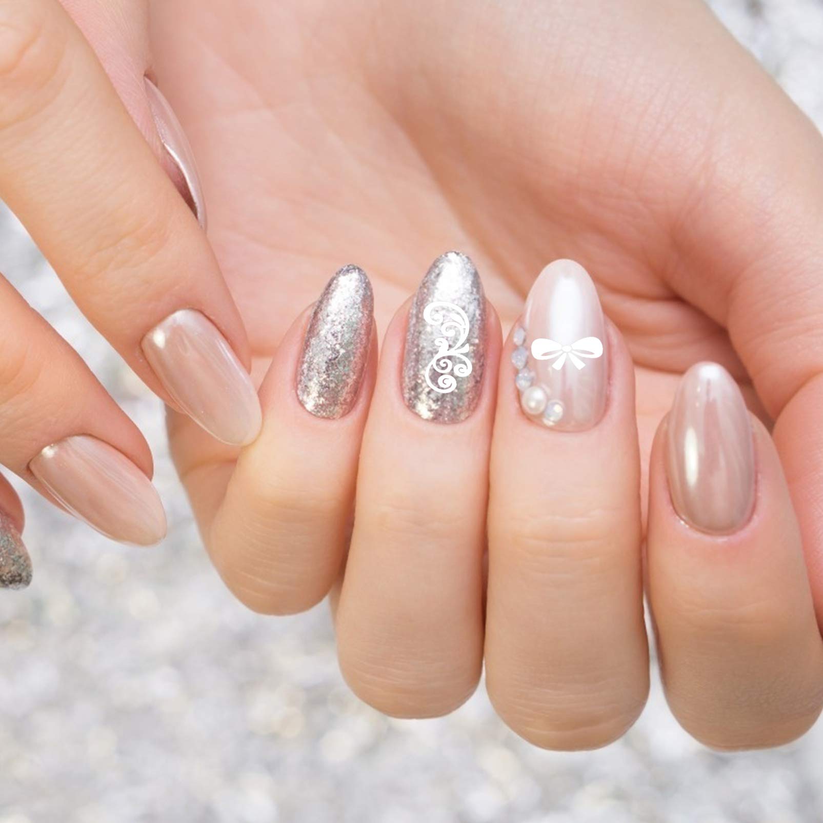 FOMIYES 2 Set Di Timbri Per Nail Art Timbri Delicati in Cristallo Sicuri Per La Collezione Nail Art 13 Pezzi * 2