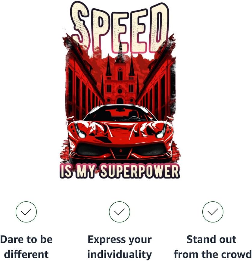 Speed Superpower Kids' Baseball T-Shirt - Sports Car 3/4 Sleeve T-Shirt - Quotes Printed Baseball Tee