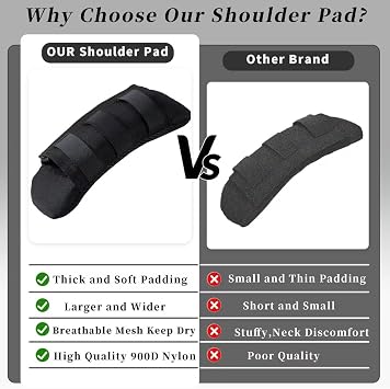 2 Pack Tactical Shoulder Strap Pads Vest Shoulder Strap Pads Backpack Strap Pads Fit 3'' Sling Bags Shoulder Straps