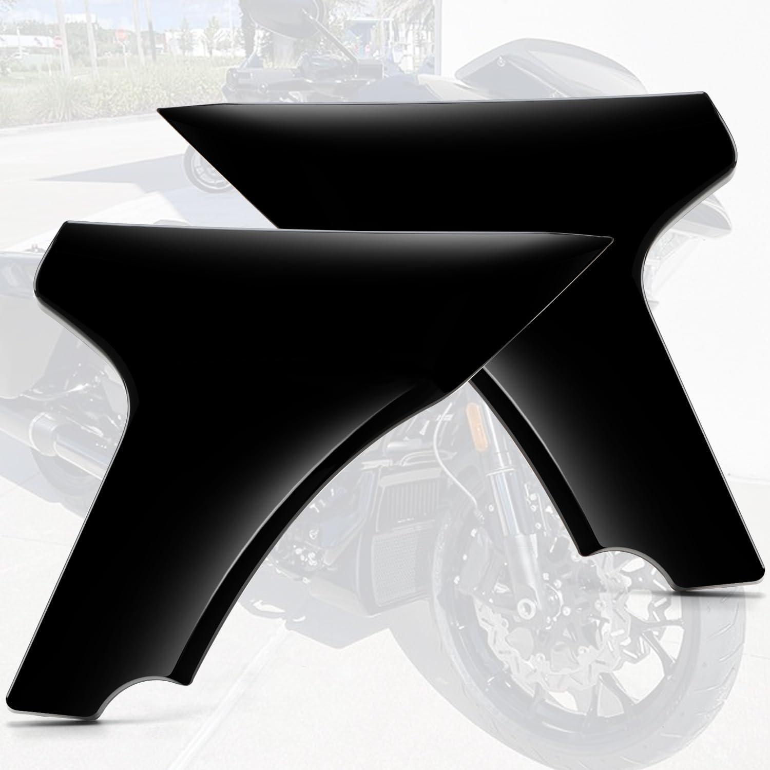 Side Fairing Panel kit Lower Fairing Spoiler Cover Accessories Compatible with Harley Touring Road Glide 2024-up,CVO Road Glide 2023-up,CVO Road Glide ST 2024-up (Gloss Black)