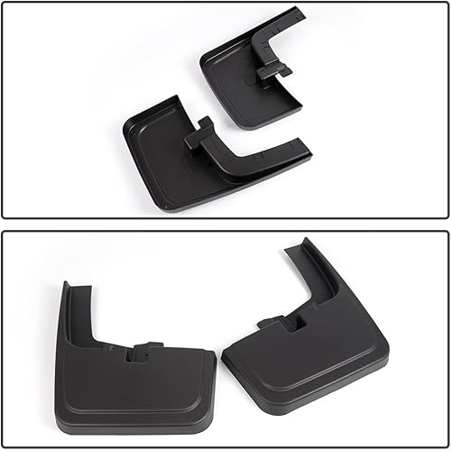 Miniatura 4 de G-PLUS Juego de 4 aletas de barro moldeadas resistentes para Ford F150 (para camiones con guardabarros), juego de 4 unidades, color negro