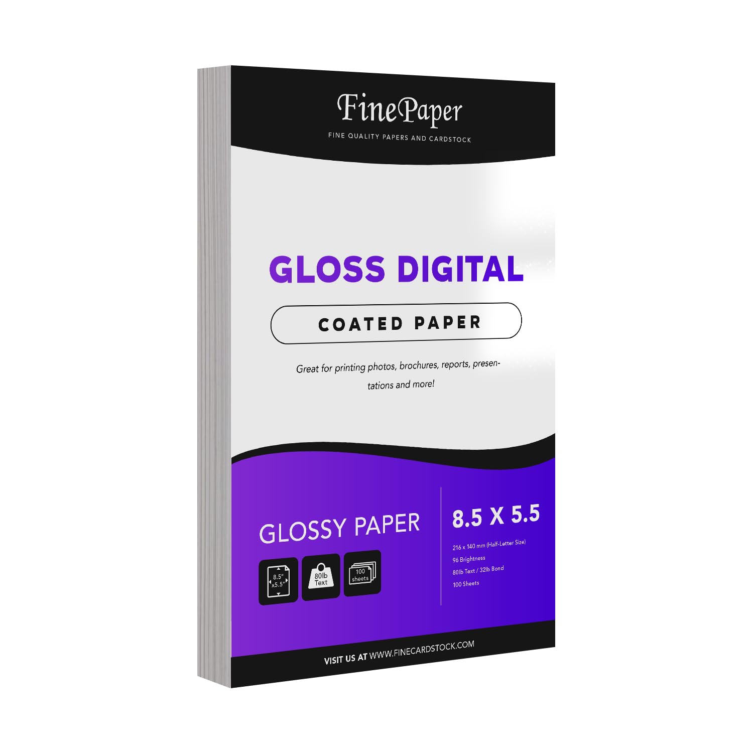Amazon.com : Half Letter Size Paper, Double-Sided Gloss Digital