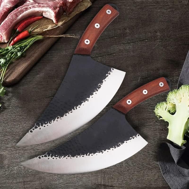 Meat Cleaver,Cleaver Knife, 7 Inch Bone Knife Hand-forged Heavy Duty Knife High Carbon Steel Meat Patty Knife Meat Knife Meat Knife Kitchen Knife (Color : B small)