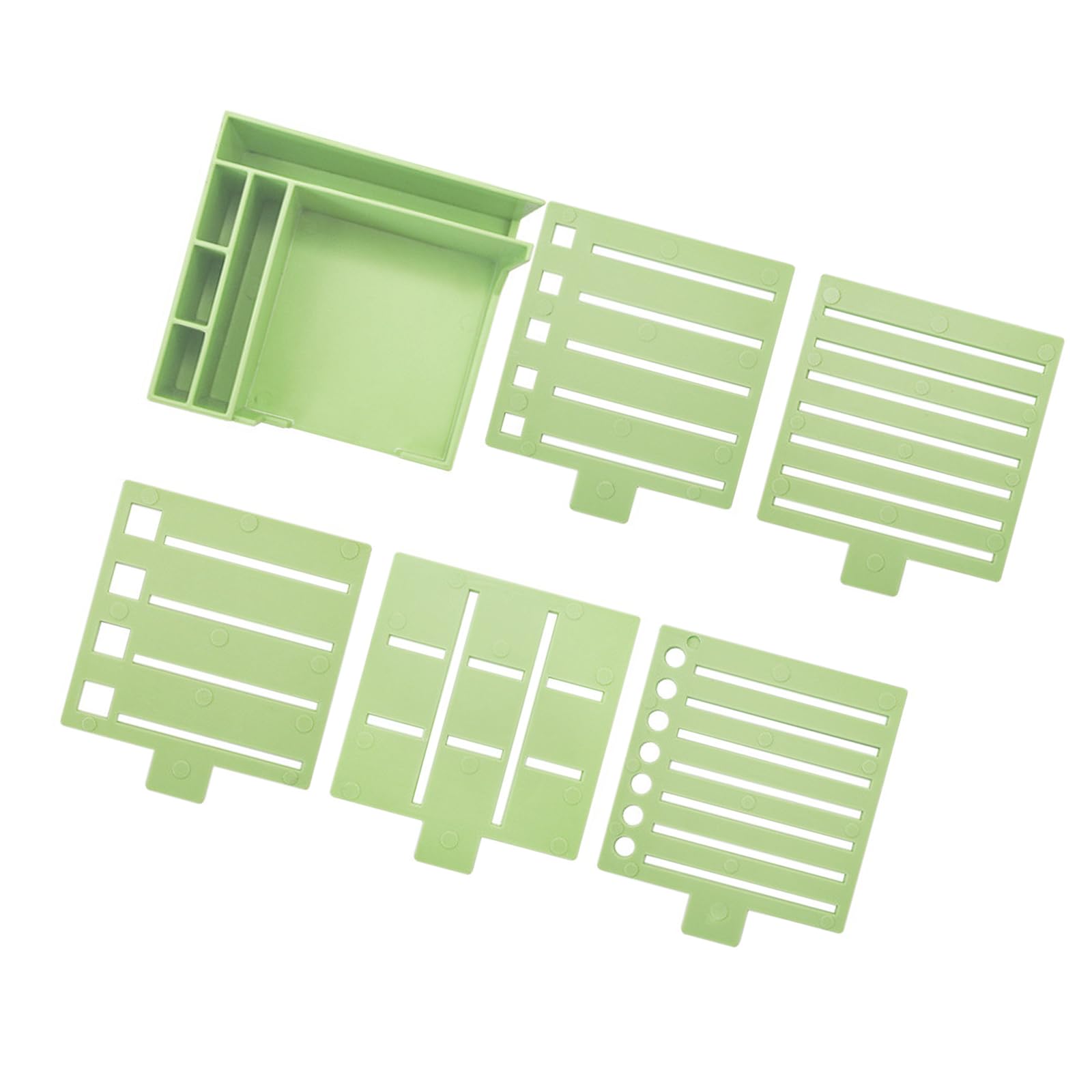 Hsioluted Desktop Note Pad Box Sturdy Container for Sheets and Small Items Portable Note Holder