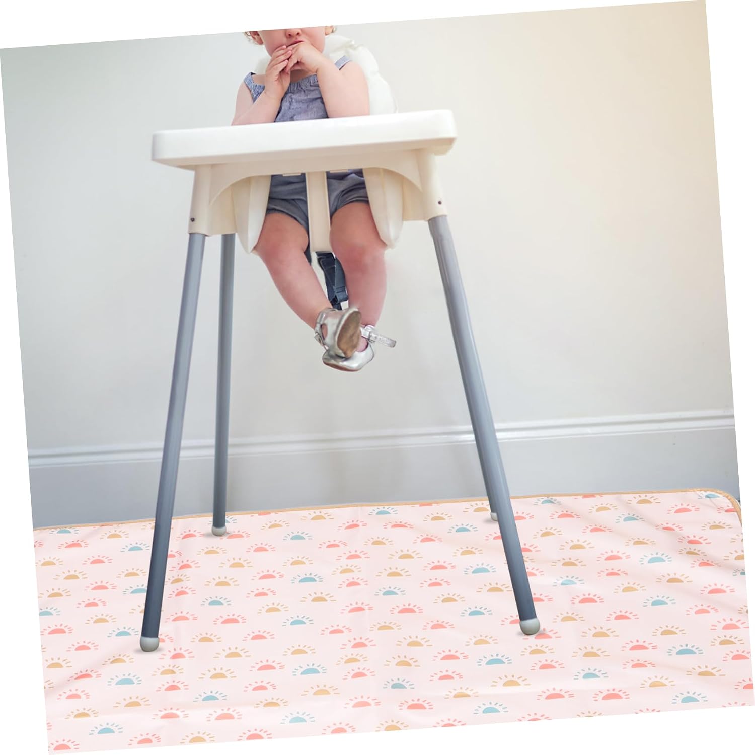 Abaodam Food Floor Mat - High Chair Mat for Boys and Girls Washable Under Table Multi-Functional Use for Dining Picnics and Playroom