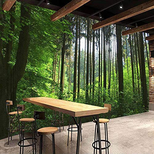 Tapeta Zielony Las 3D Fototapety Fototapety 3D Tapety Gigantyczne niestandardowe plakaty ścienne 3D do salonu sypialni 400 cm × 280 cm (szer. x wys.)