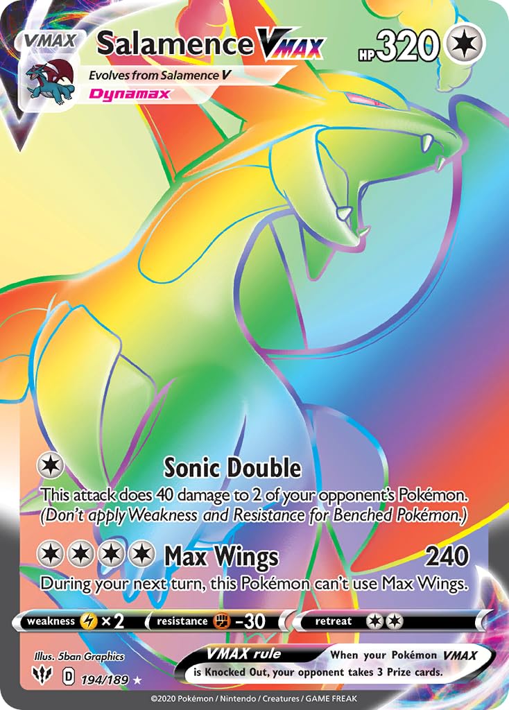 世界112枚 PSA10 ボーマンダVMAX salamence HR 44 Amazon.com: Pokemon - Salamence Vmax 194/189 - Darkness