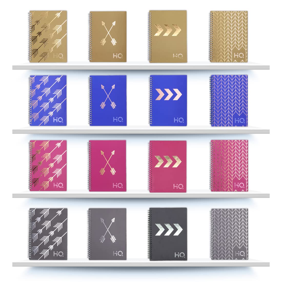 Navneet HQ | Hardcover-Notizbuch – Corporate Edge (Grau) für Büro und Beruf | Spiralbindung und Folienprägung | Einzeilig | A5-Format - 21 cm x 14,8 cm | 192 Seiten