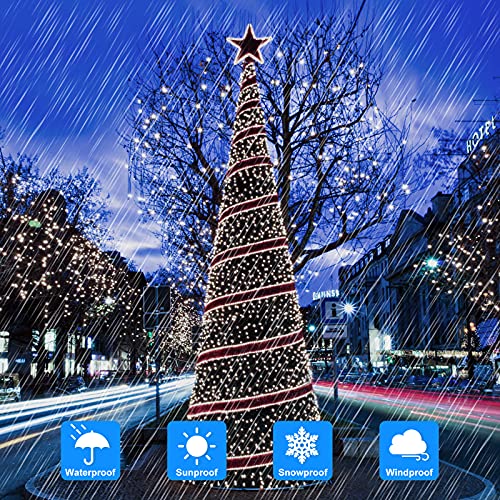 Extra-Long 288Ft Solar Fairy String Lights, 4-Pack Each 72Ft 200 Led Outdoor Twinkle Lights Waterproof 8 Lighting Modes Daylight White Silver Wire Lights For Deck Backyard Tree Garden Fence Pool Party #TOP5