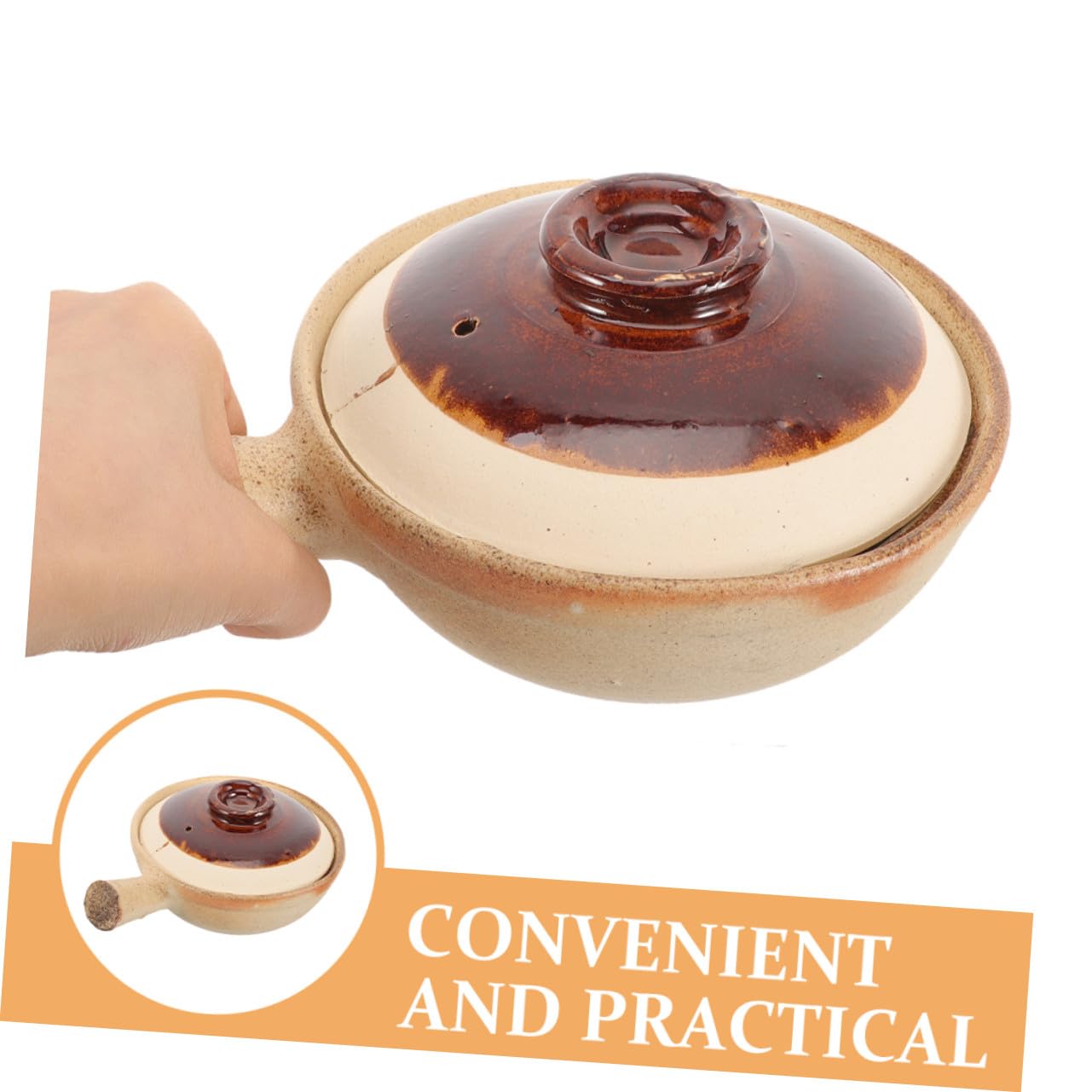 Toyvian Cocotte De Cuisine Marmite à Ragoût Cocotte Céramique Marmite à Soupe Plat Avec Couvercle Ustensiles De Cuisine