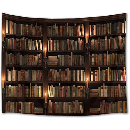 Amazon Co Jp Lb ヴィンテージ風 タペストリー 本棚柄 ブックシェルフ 壁掛け おしゃれ 壁飾り インテリア ウォールアート 多機能 布ポスター 部屋飾り お店 雑貨 個性ギフト 150ｘ100cm ホーム キッチン