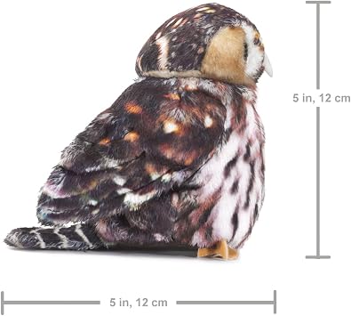 Folkmanis Pygmy Owl Hand Puppet, Brown, Black, White, Beige