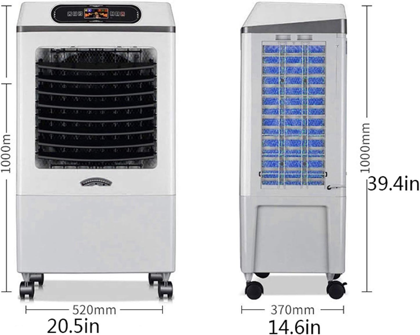 Humidifier Ultra Humidifier for Large Room 35L Top Fillwith Remote LED Touch Display Timing Function and Waterless Auto Shut-Off Mist Humidifier (Color : White) (Silver)