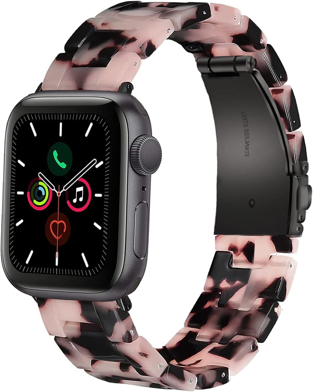 Wongeto Compatible with Apple Watch Band 38mm 40mm 41mm 42mm 44mm 45mm 49mm Women Men,Light Resin Strap Bracelet Replacement for iWatch SE Series 10/9/8/7/6/5/4/3/2/1/SE/Ultra (Grey)