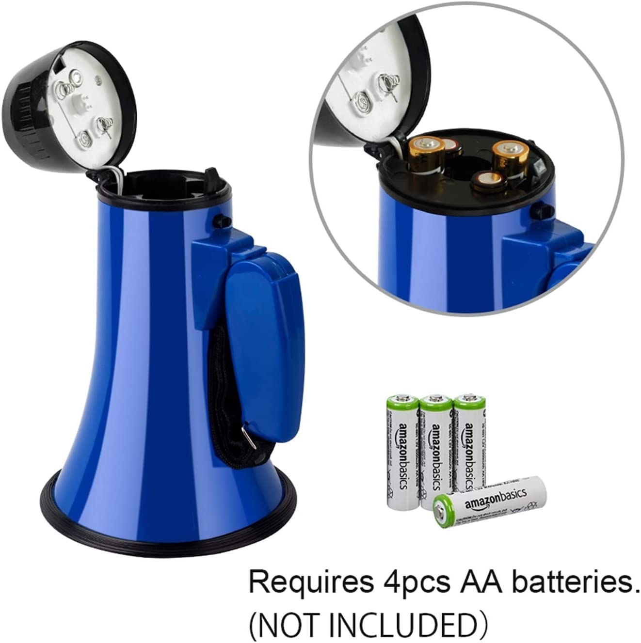 SAAKO Megafoni Altoparlante megafono da 20 Watt di Potenza con Voce e modalità Sirena/Allarme Altoparlante a megafono Registrazione Riproduzione Megafono palmare Volume Alto