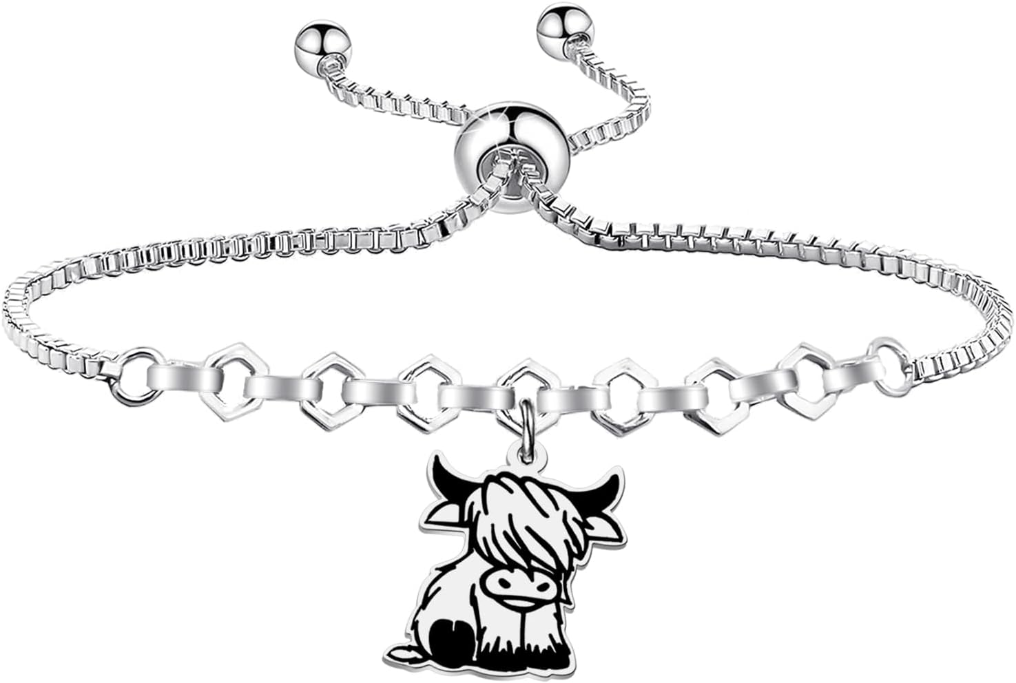 PLITI Highland Cow Bracelet Highland Cow Lover Gift Scottish Cow Gift The Anatomy Of Highland Cattle Gift