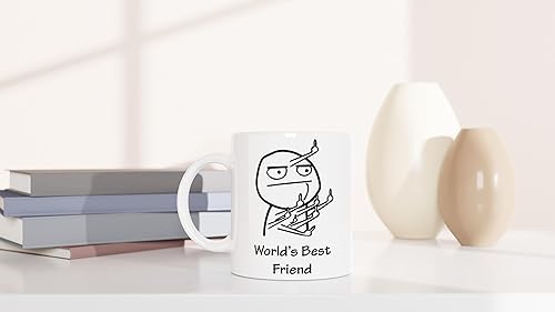 Miniatura 4 de World's Best Friend - Taza de meme, regalos divertidos para mujeres y hombres, taza de café divertida, taza de cristal para la amistad, mejor amigo,