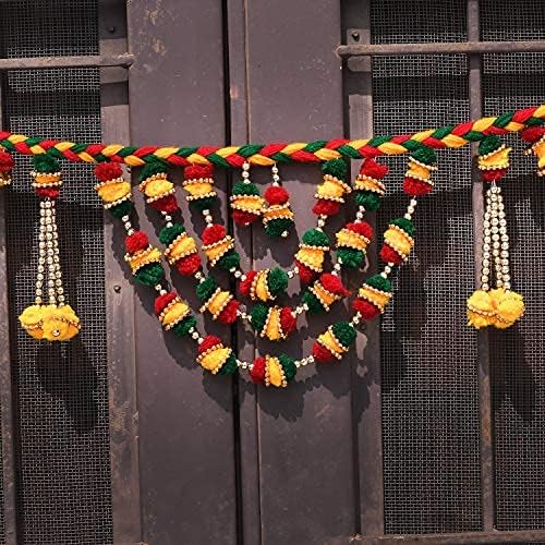 Frienemy Presents Cotton Door Hanging Toran (47 X 7 Inch, Multicolour) (Dfdb108) #Frienemy-0100