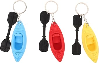 3 Pièces Porte-clés Kayak Mini en Plastique, Lot de Petits | Forme Bateau Miniature, Style Sportif et Mignon, pour Fans de Voile Pêche, Présent Polyvalent