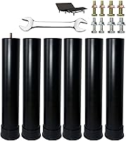 Vista 7 de Patas de repuesto de metal de 4 pulgadas para base de cama ajustable, resistentes de altura extra, compatibles con el 89% de los marcos como roscas