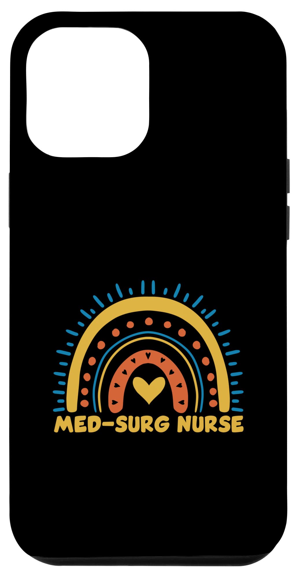 iPhone 12 Pro Max Cute Med-Surg Nurse Rainbow Outfit Love Nursing Case