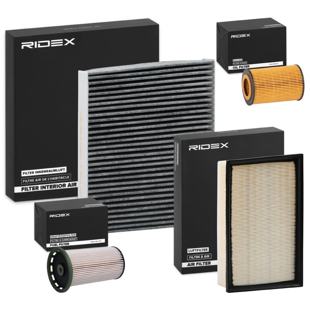 RIDEX 4055F28835 Kit de filtres avec joints avec préfiltre Compatible avec VW Golf 7 3/5 portes 5G1, BQ1, BE1, BE2 Diesel