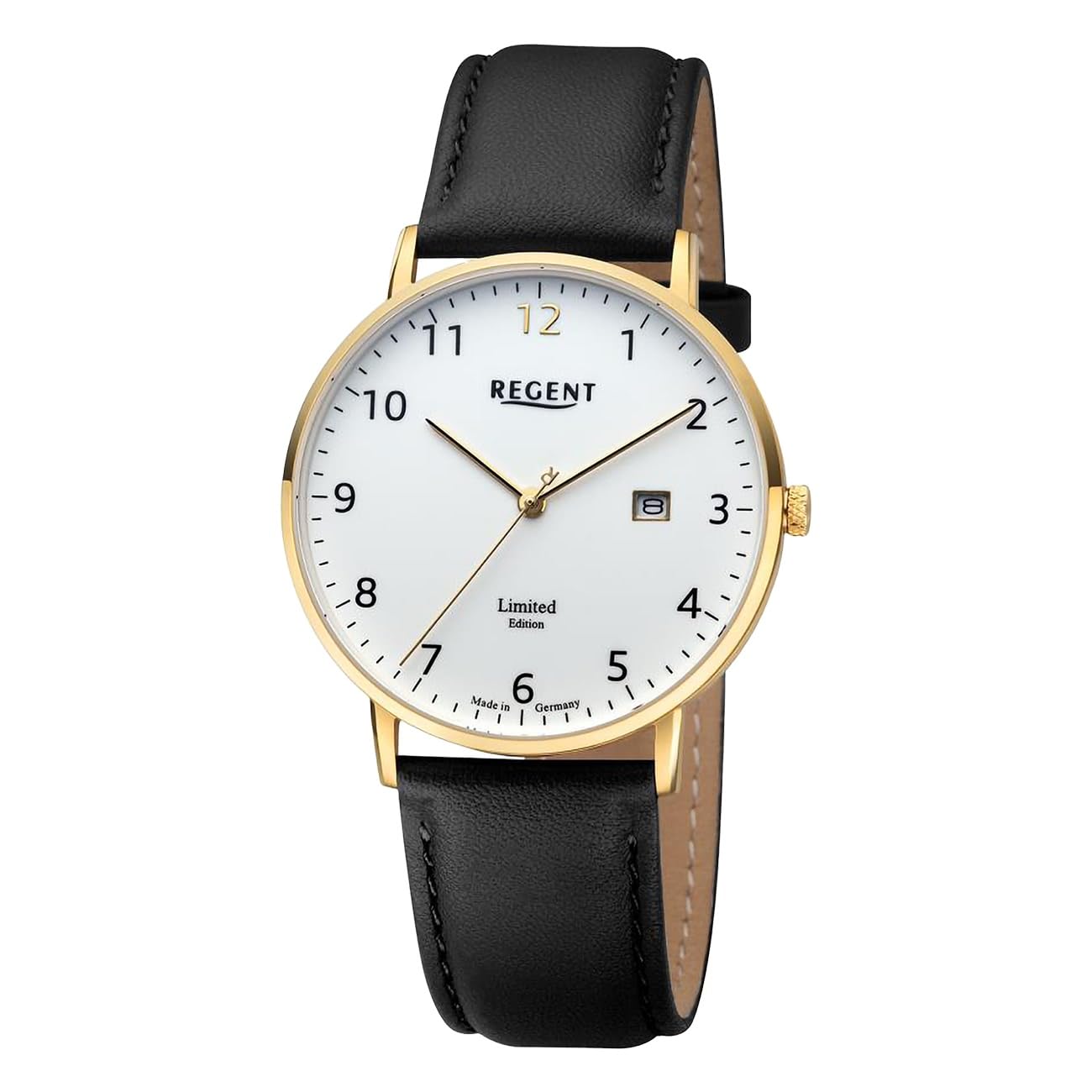 REGENT Montre pour homme en acier IPG GM-2303 Édition limitée avec certificat, jaune or, Classique