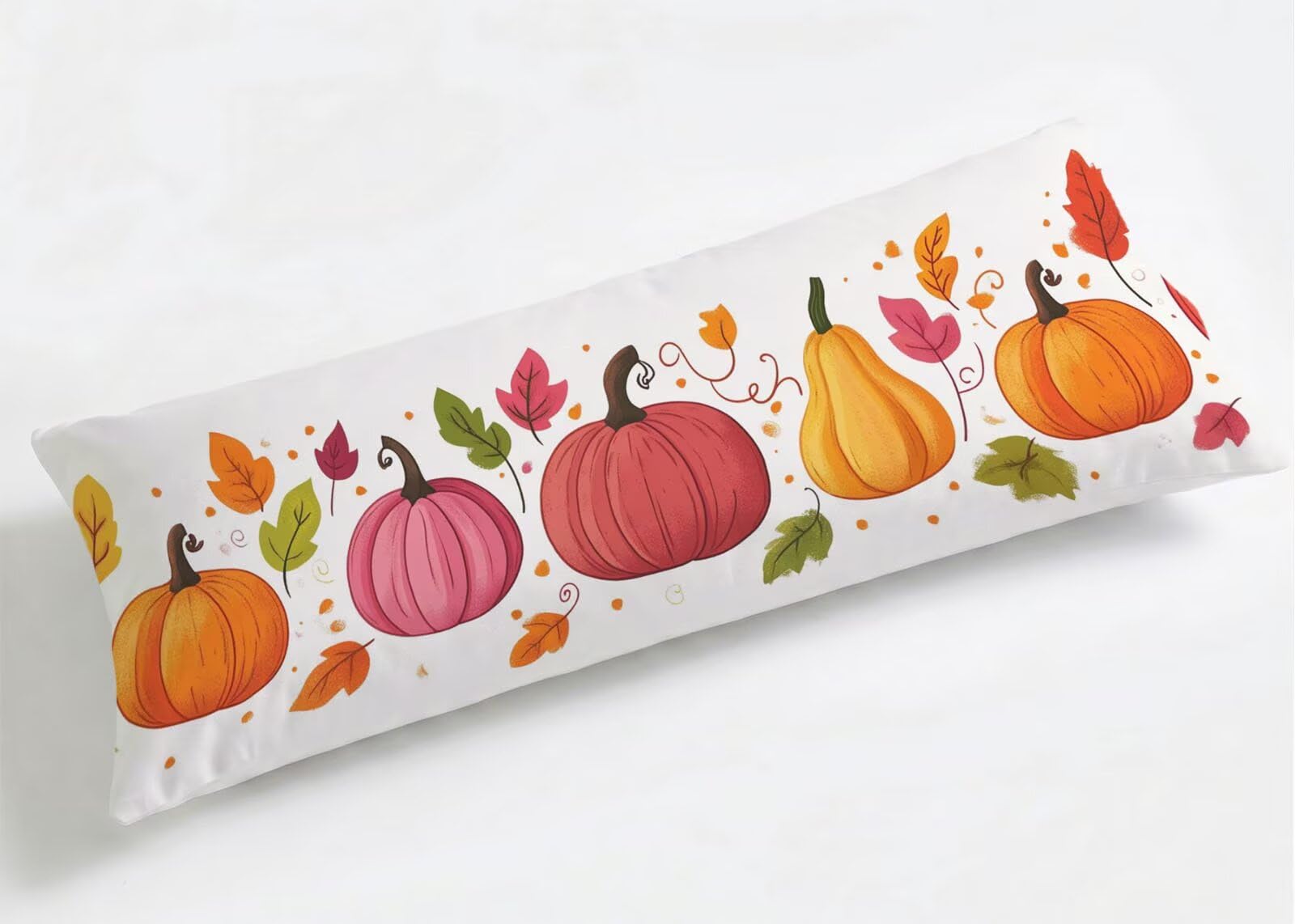 Dynia długa poszewka na poduszkę 60 x 180 cm, poszewka na poduszkę premium aksamitna poszewka na poduszkę na Halloween, Ortopedyczna poszewka na poduszkę Ciąża Ciąża, trwała poszewka na poduszkę do