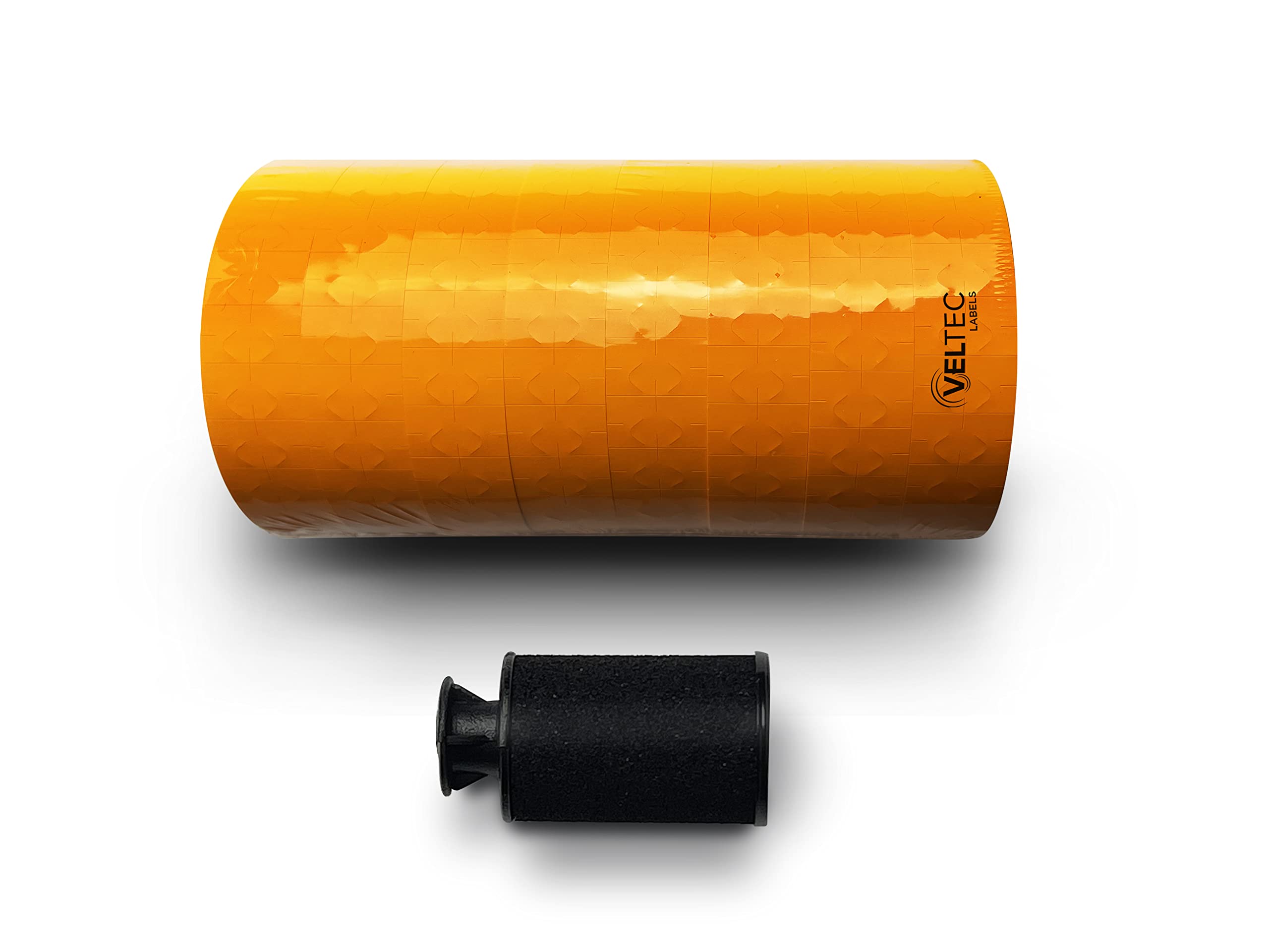 Étiquettes orange pour pistolet Monarch 1131 One-Line - 1 manchon, 20 000 étiquettes, marquage des prix avec fentes de sécurité et rouleau encreur gratuit