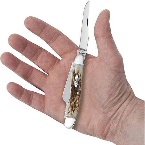 Miniatura 5 de Case XX WR - Navaja de bolsillo mediana con mango de hueso auténtico, cuchillas de acero inoxidable, longitud cerrada 3 58 pulgadas (hueso ámbar con