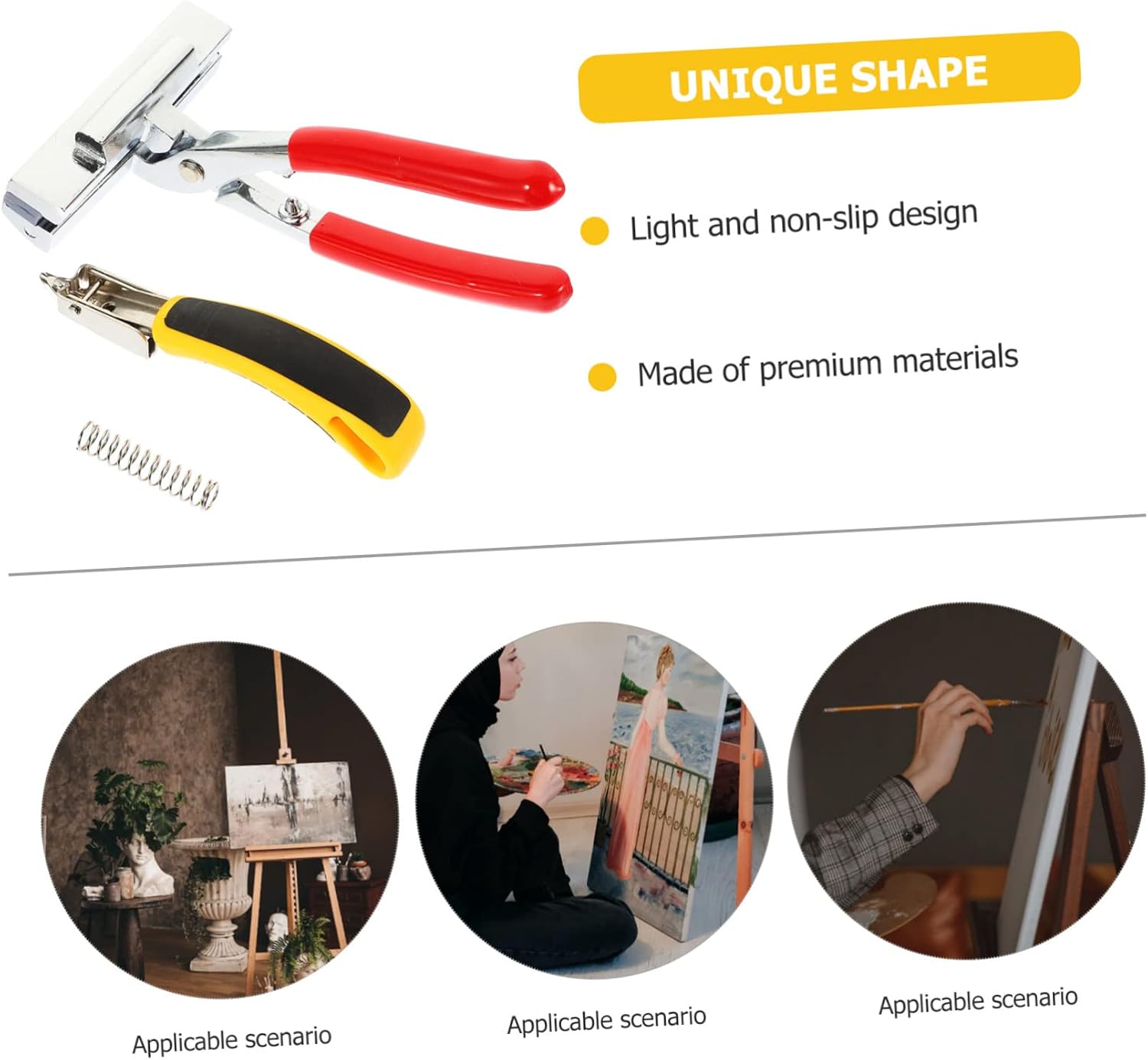 Ciieeo Professional Canvas Stretcher Pliers Heavy Duty Staple Remover Set Staple Puller Tool for Art Painting Stretching Pliers