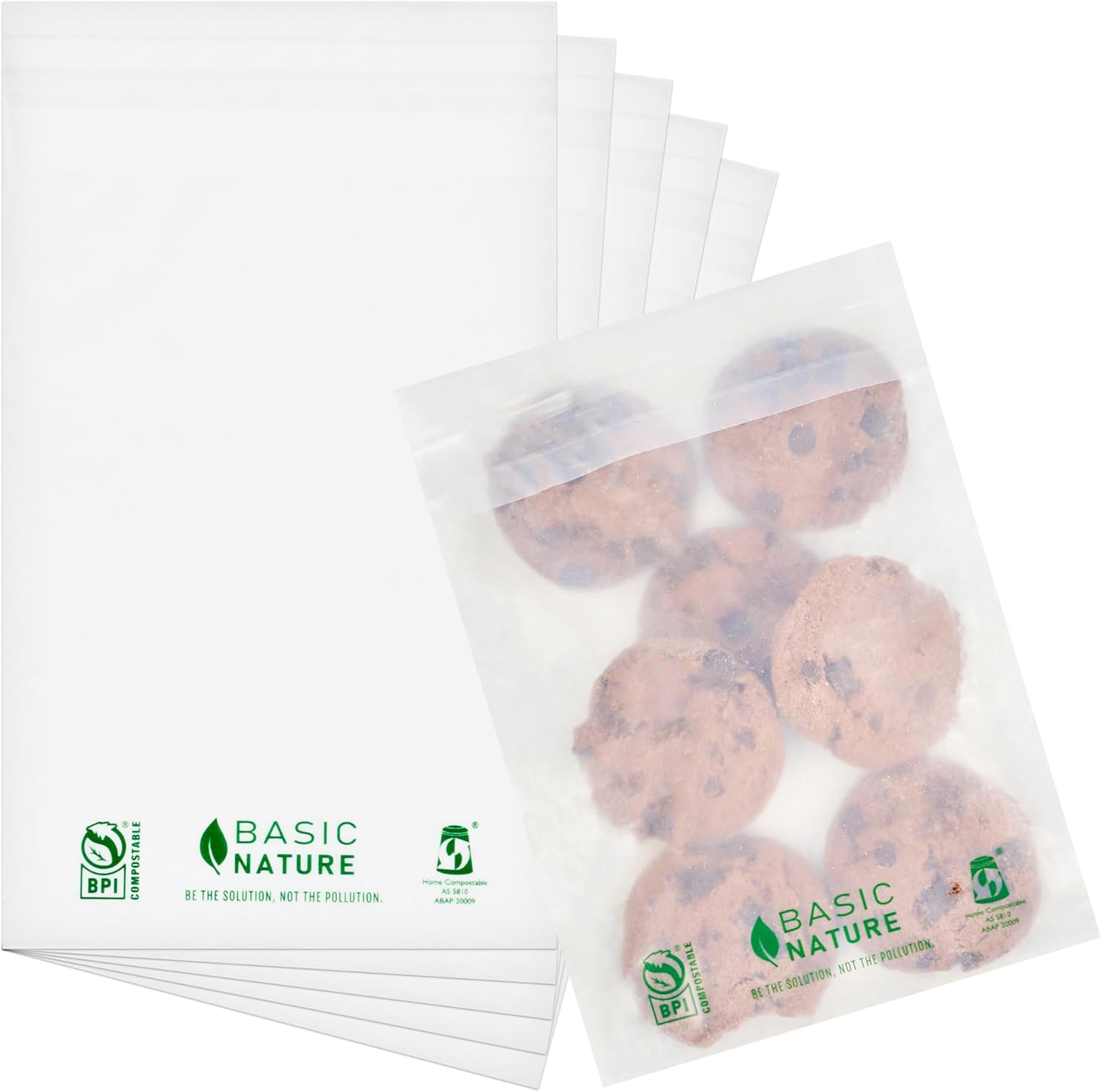 Restaurantware Food Storage Bags 100 Count 7 x 5 Inches Translucent Adhesive Bags Plastic Reusable Translucent for Cold Food Storage