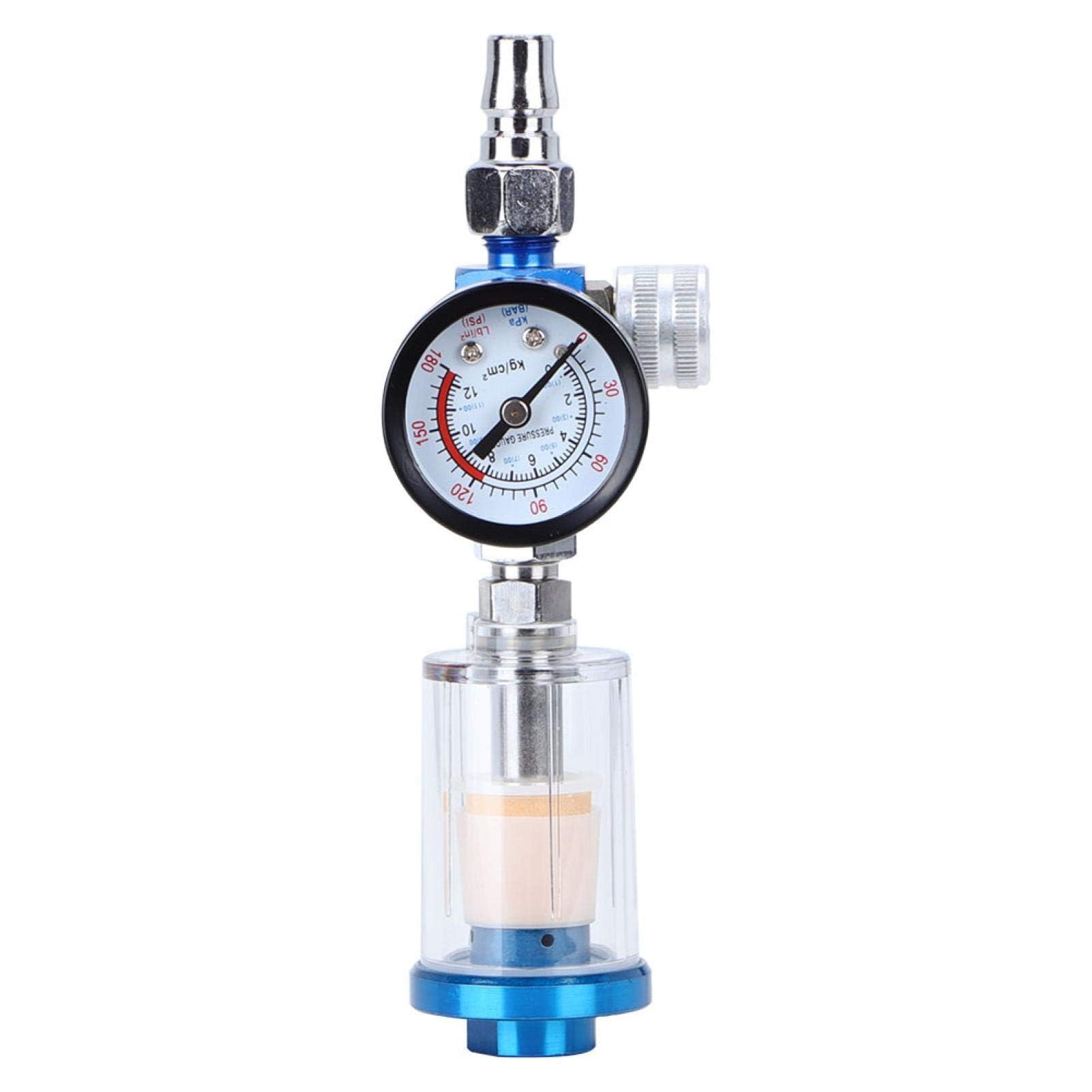 1/4 Inch Air Regulator Gauge Air Pressure Pneumatic Spray Regulator Gauge for Spray Painting Gun