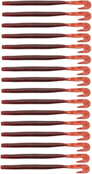 BAITFUEL Mega Bopper Infused with Supercharged X55 Formula Gel Fish Scent Technology with Powerful Attractants | 7.7-Inch, Red Bug, 2-Pack