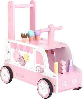 Asweets Wooden Baby Push and Pull Walker with Wheels, Learining Acticity Walker for Boys & Girls, Multiple Activities Cent Price In India