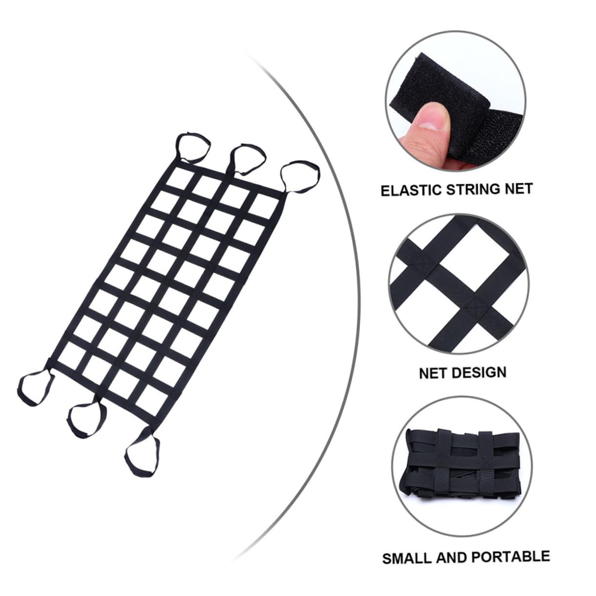 de Red Elástica para Equipaje Seguro y Organizado 2 Piezas de Nailon para Techo de Coche y Almacenamiento Conveniente Diseño Flexible