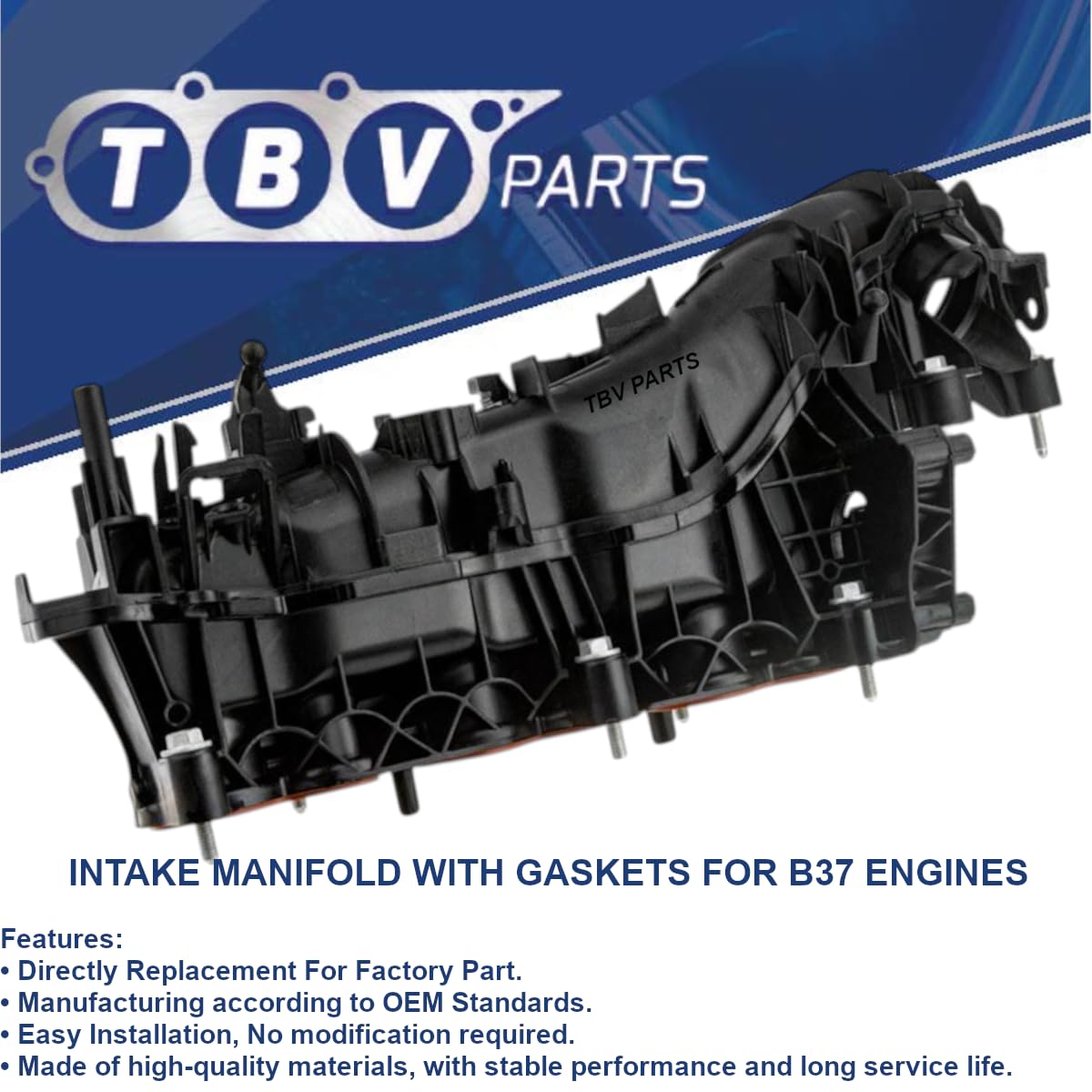 Módulo Colector de Admisión con Juntas Compatible con Serie 1 F20 F21 114d 116d Motor B37 2015-2021 | OEM 11618513854 8513854 | Sustitución Directa