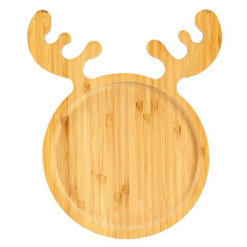 BinaryABC Christmas Reindeer Wood Serving Platters Wooden Trays Side Dish