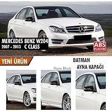 Mercedes Benz W204 C Class Yarasa Ayna Kapağı ABS Plastik Batman Piano Black Batman ayna Kapağı 2007-2013 Modeller i&ccedil;in