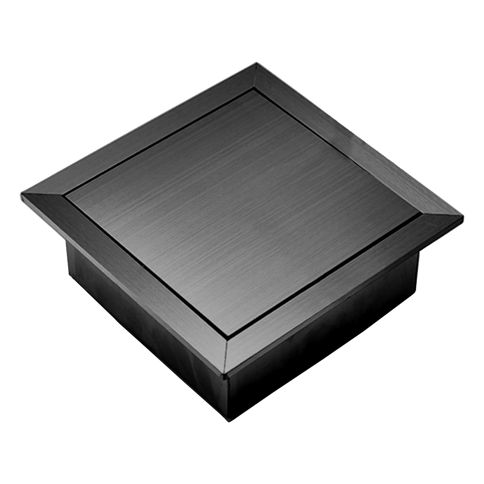 Swing Flap Cover, Stainless Steel Balance Trash Can Lid, Square Recessed Counter Top Cover, Built-in Swing Garbage