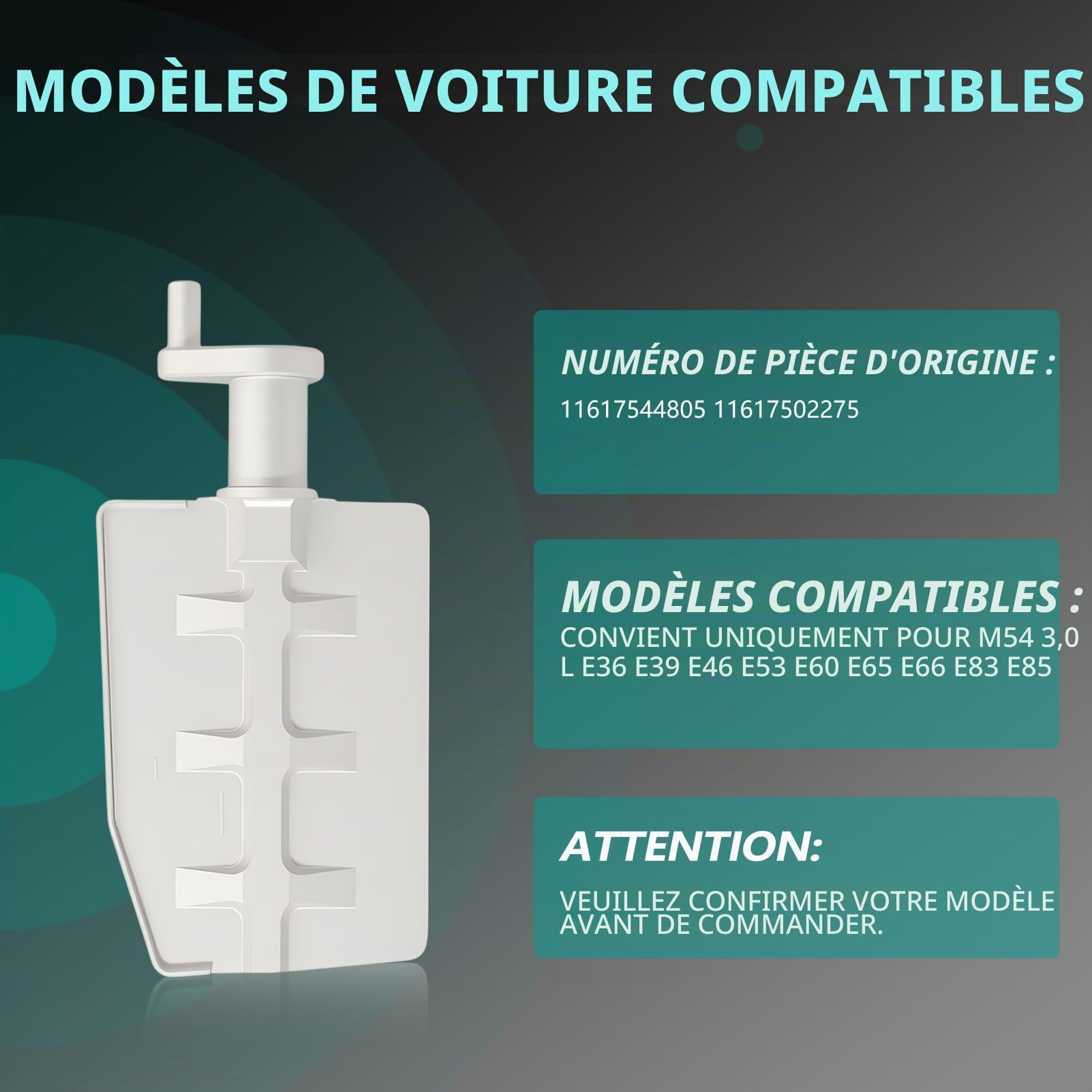 Kit de réparation de collecteur d'admission pour BMW M54 3.0L E36 E39 E46 E53 E60 E65 E66 E83 E85 en aluminium 11617544805
