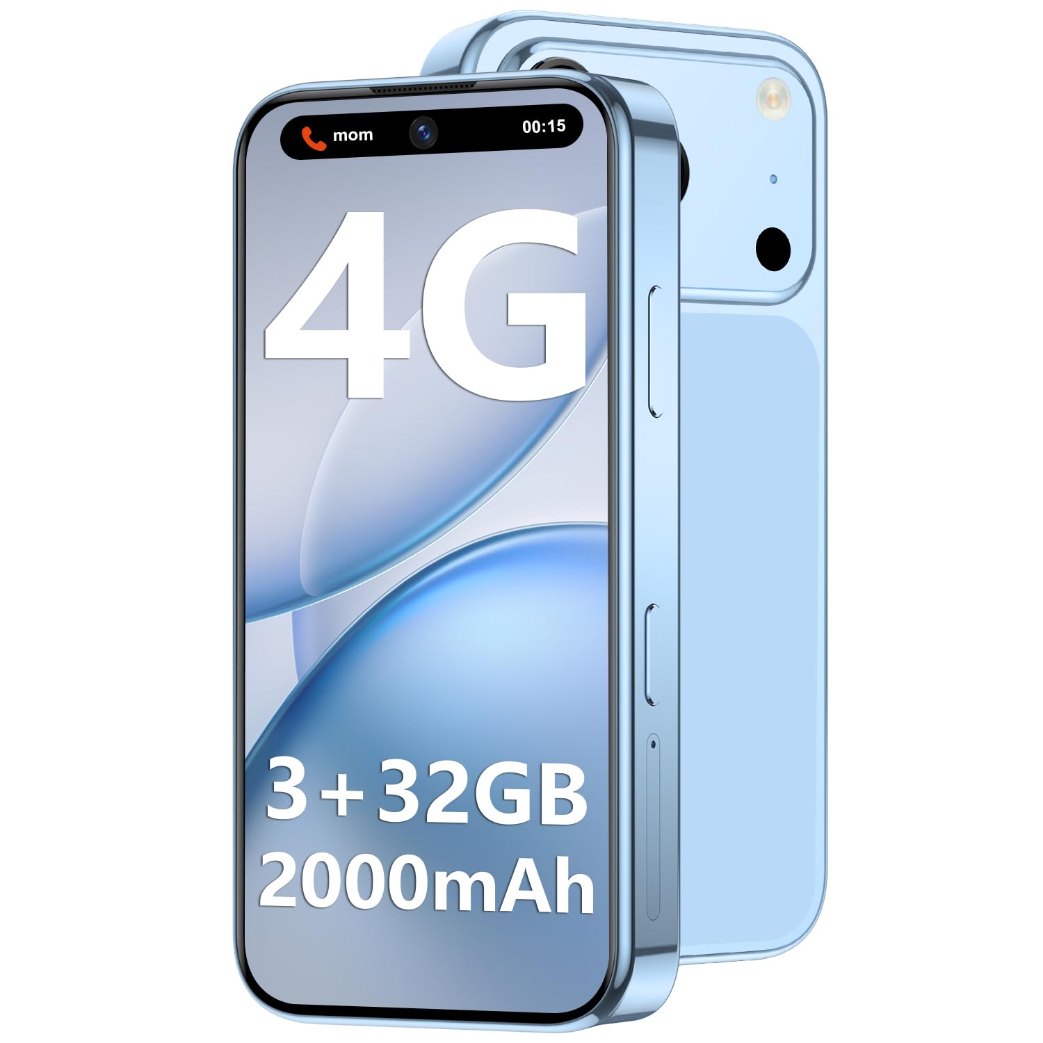 4G Mini Smartphone for Kids, 32GB Unlocked Android 12 Phone 2000mAh Battery