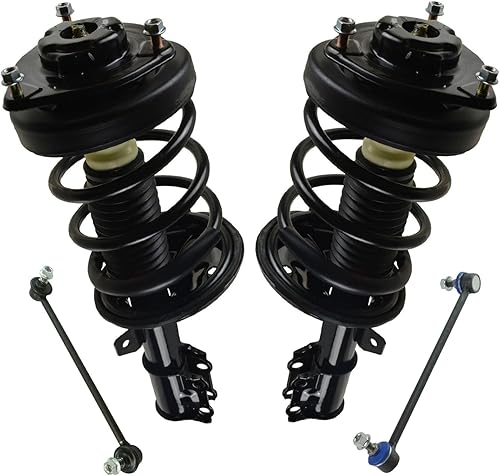 Miniatura 41 de TRQ Kit de suspensión delantera, conjunto de amortiguadores y resortes, barra estabilizadora, enlace estabilizador compatible con Chevrolet