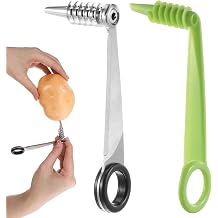 2 Pack Spiral Cutter Knives Vegetable Spiralizer Plastic Stainless Steel Spiral Knife Manual Spiral Potato Cutter for Kitchen Accessories Fruits Carrots Cucumbers Tools Home