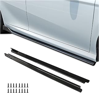 Side Skirts Extensions for Toyota Camry LE SE XSE XLE 2018 19 20 21 22 23 24 2025, Rocker Panels Guard Pair, ABS Plastic, Exterior Accessories, 2 PCS (Side Skirts-Glossy Black)