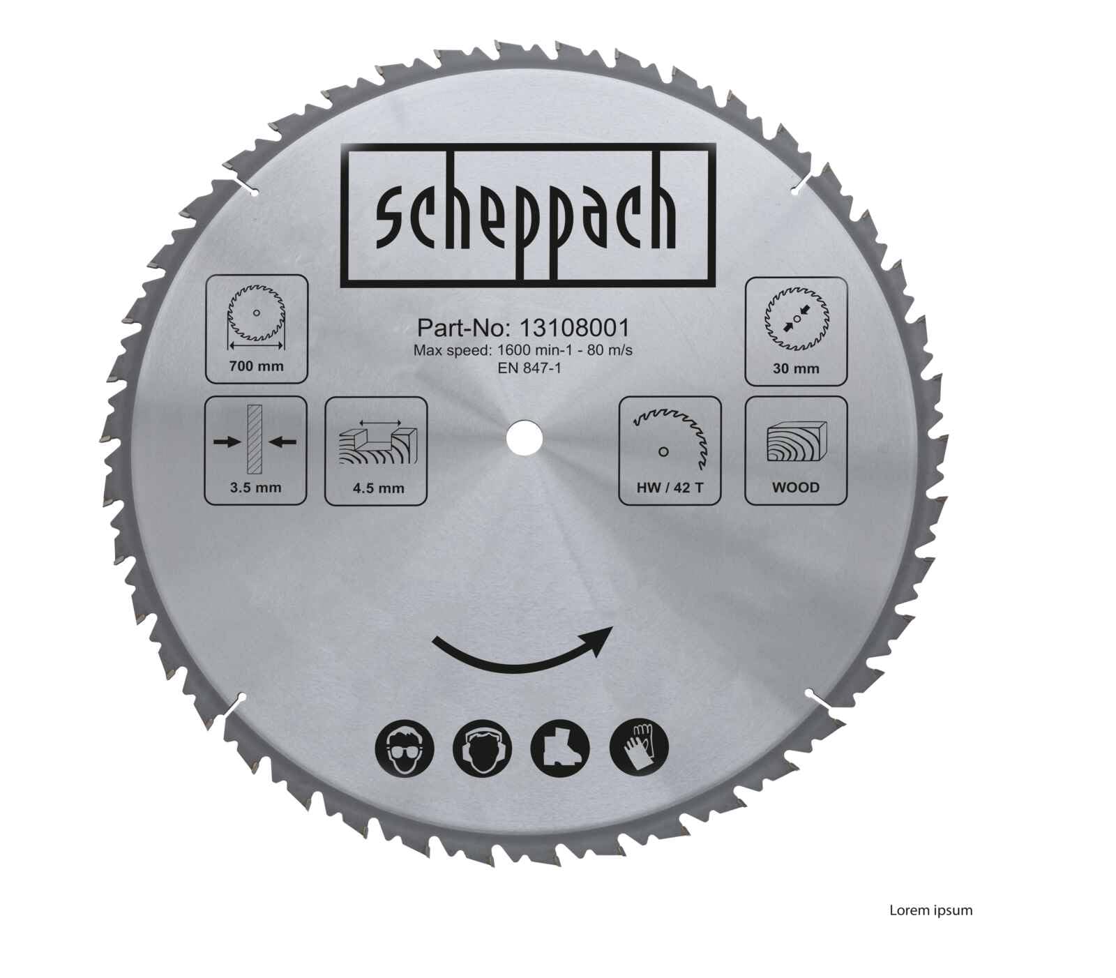 Josef Scheppach – Scheppach kreissägeblatt LF Z44 HM 700 x 4,5 x 30