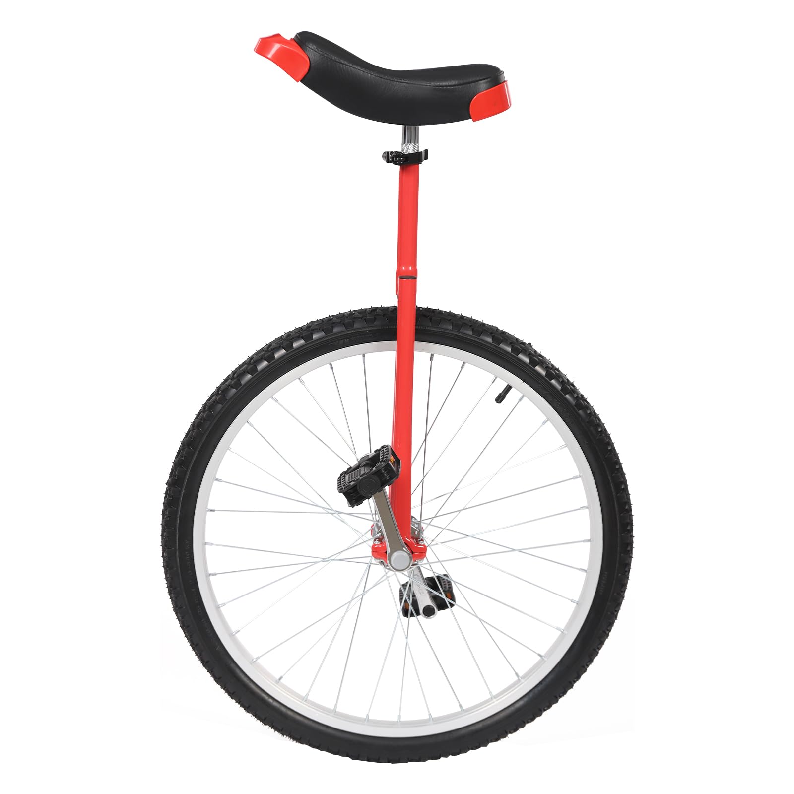DYNAMI Unicycle with Excellent Steel Frame,Leakproof Tire,Adjustable Height,Curved PU Seat,Mute Bearing,Anti-Slip Designs,for Outdoor Sports Fitness Exercise