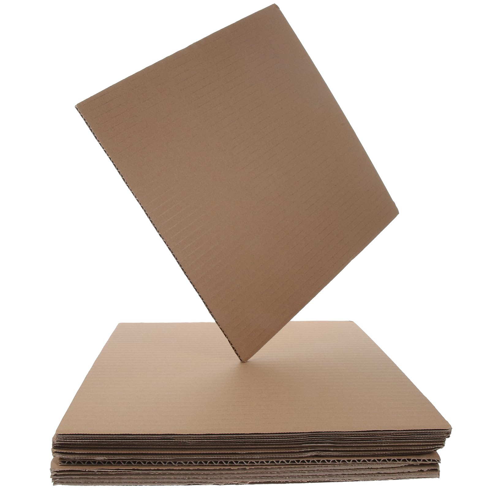 Feuilles de carton ondulé marron double face pour emballage et loisirs créatifs x12