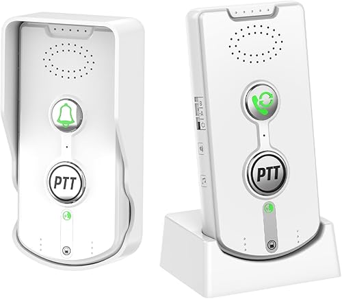 Miniatura 8 de Timbre de puerta inalámbrico, intercomunicación bidireccional con altavoz, alcance de 3280 pies, intercomunicadores de control de volumen para uso